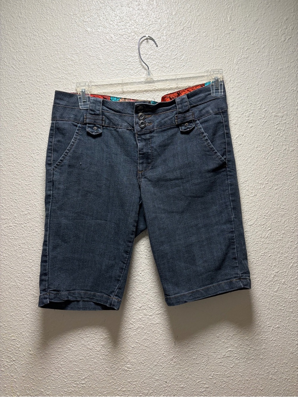 one 5 one Dark Blue Denim Bermuda Shorts